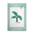 Made In Germany - Home Decor Canvas Picture Children'S Room Palm Tree - Wall Mural In Green And White - Stretcher Frame Art