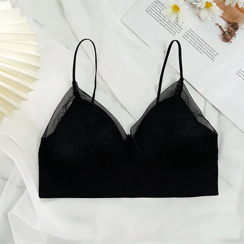 Summer Lace Camisole Underwear Thin Without Steel Ring Comfortable and Beautiful Back Bra Breathable and Seamless Bra MegaBDM