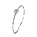 XFZ001 Classic Luxury Bead Fine Jewelry 0.5Ct Moissanite Tennis Bracelet Bangles for Women 925 Sterling Silver Adjustable