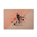 Made In Germany - Home Decor Canvas Picture Retro Bicycle - Wall Mural In Beige And Pink - Canvas Picture On Stretcher Frame