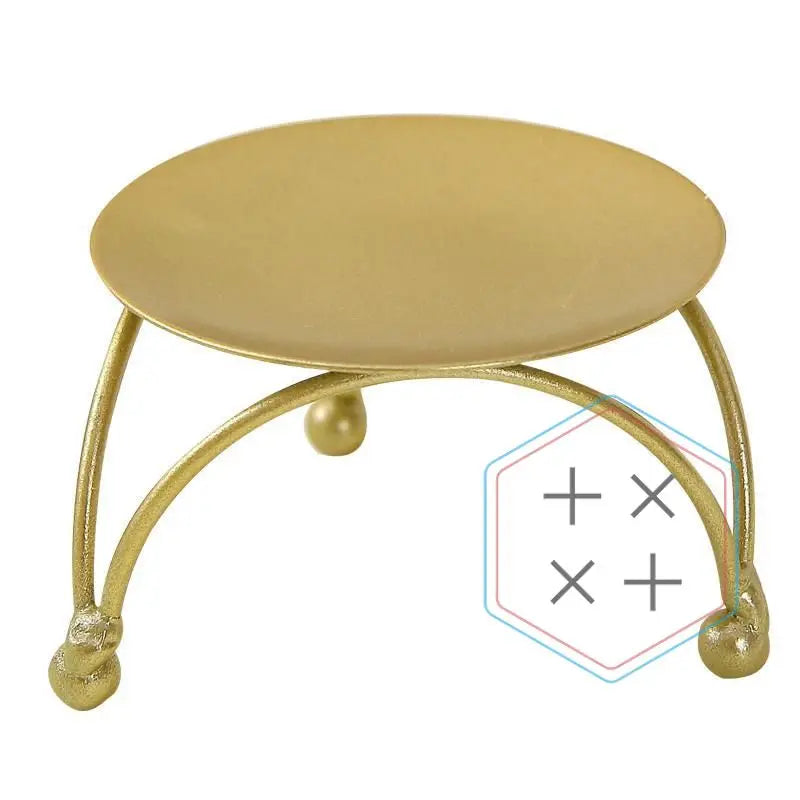 Metal Gold Round Jewelry Display Tray with Portable Design for Luxury Store Shop Decoration