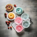 6 Inch Round BPA Free Silicone Cake Mold Baking Pan for Chiffon Resin and Home Party Dessert Making Cake Tools