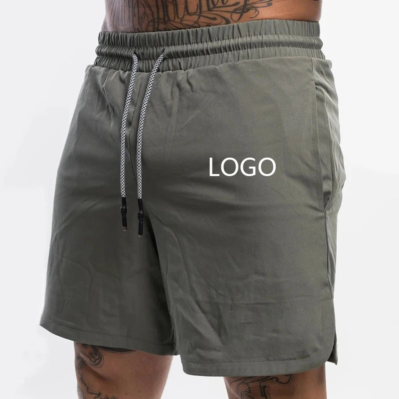 New Arrivals Gym Shorts Drawstring Elastic Waist Blank Mens Nylon Fitness Shorts