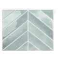Peel and Stick 3D Effect Mint Marble Chevron Design Removable Stick on Wall Tiles