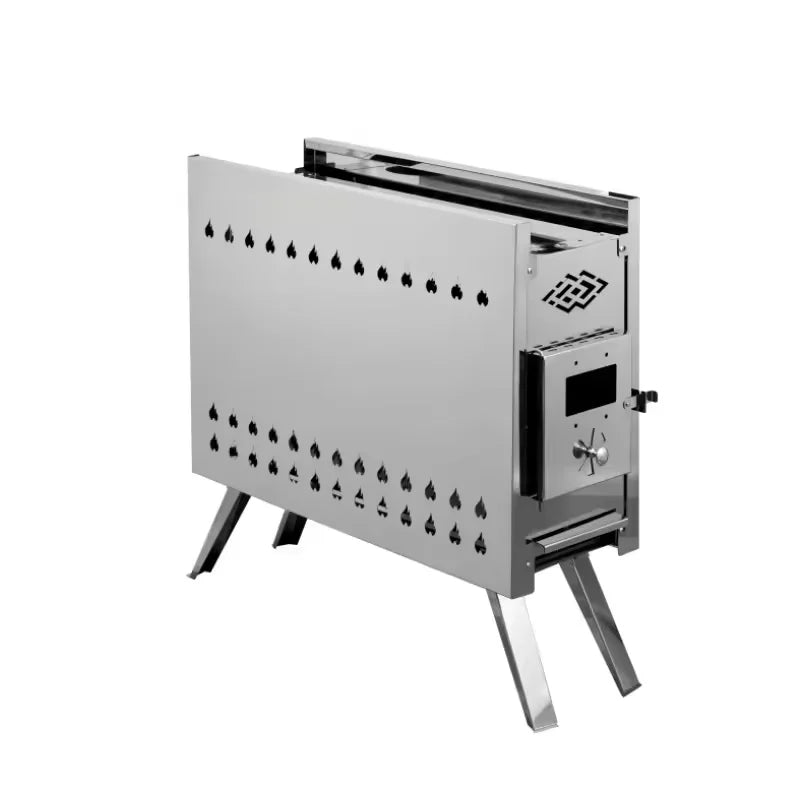 Portable Stainless Steel Sauna Stove for Winter Ice Fishing Travel New Design Wood Burning Tent for Climbing Camping Hiking
