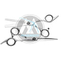 Professional Barber Hair Cutting Scissors Kit Thinning Shears with 440C Stainless Steel Blade and Steel Handle