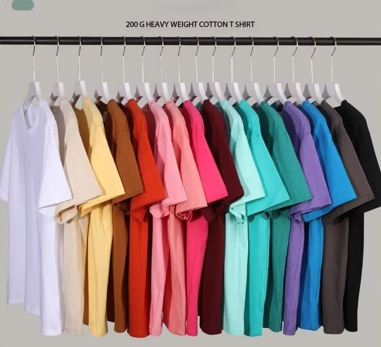 Bangladesh China Factory Price 200g Combed Cotton Short Sleeve T Shirt Custom Logo Printing DIY Advertising Crew Neck T Shirt