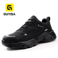 GUYISA Dad Series Men's Work Shoes European Standard Steel Toe Anti-Puncture Microfiber Upper Safety Shoes for Men MegaBDM