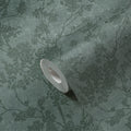 Made Germany Light Green Floral Non Woven Wallpaper Rolls for Living Room Kitchen Highly Wash-Resistant Sound-Absorbing