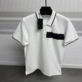 Plain Men's Woven Cotton T-Shirt Short Sleeve V-neck Casual Breathable Eco-Friendly OEM ODM Custom Logo Front Embroidered Blank