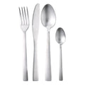 24-Piece Cutlery Set (6 Spoons + 6 Forks + 6 Knives + 6 Teaspoons) in Matte Stainless Steel by San Ignacio