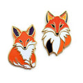 Zoo Themed Park Souvenir Animal Gift Custom Metal fox Lapel Pin
