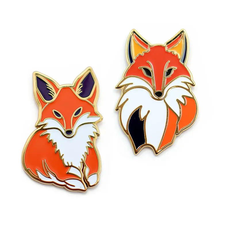 Zoo Themed Park Souvenir Animal Gift Custom Metal fox Lapel Pin