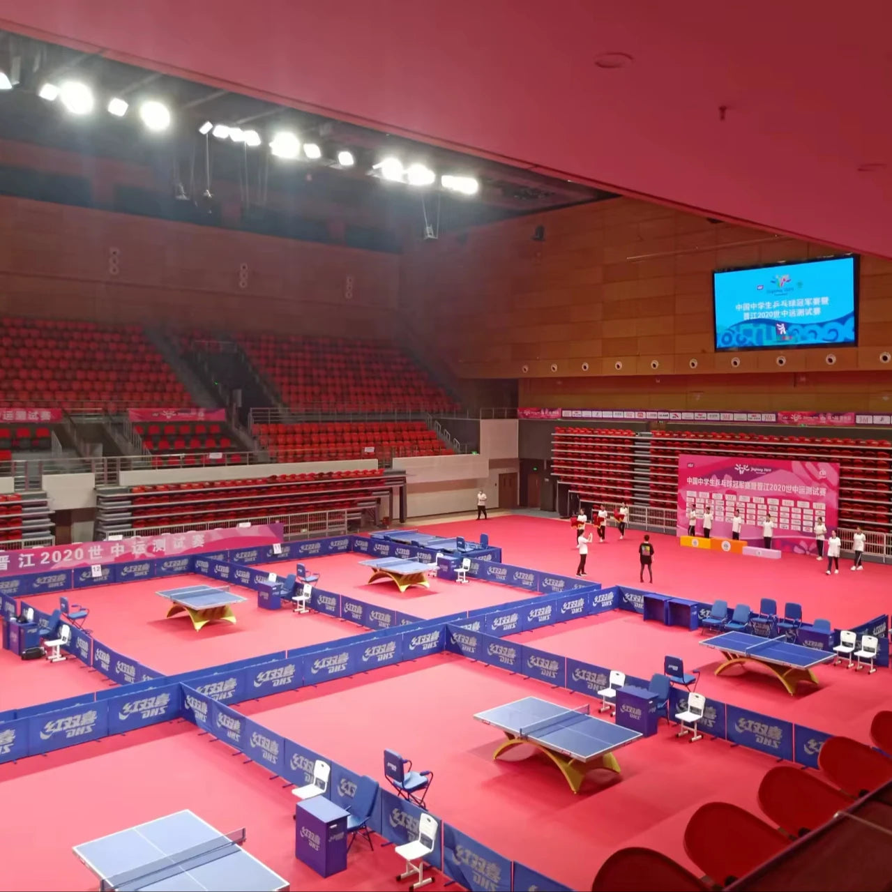 Enlio Pro 7.0mm ITTF-Certified PVC Table Tennis Flooring - Anti-Slip International Competition Mat for Professional Play