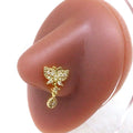 Gaby New Hot Sell Nose Rings Evil Nose Stud for Women butterfly Stainless Steel Heart Evil Nose Piercing Jewelry