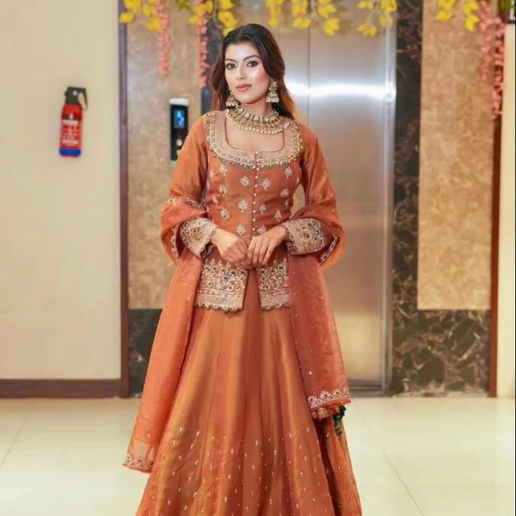 Top Selling Women's Elegant Embroidered Lehenga Indian Supplier's Wholesale Prices for Wedding Party Wear for Girls