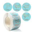 Wholesale Hot Stamping Round Thank You Stickers Roll Label and Card for Supporting My Small Business