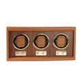 Customized 3-Slot Automatic PU Leather Watch Winder With Storage Box Velvet MDF PC Material Watch Boxes & Cases