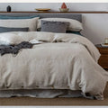 Accept Custom 100% Flax Linen Single Double Queen King Super King Bedding Set
