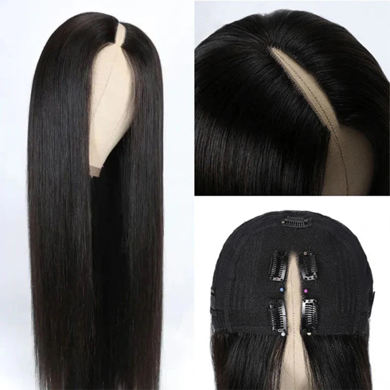 CLJhair Upgraded V Shape Glueless Wig Human Hair Straight Beginner Fri
