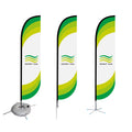Fast Delivery Custom 2x6.5 FT Customized Size Printing Convex Beach Feather Banner Advertising Flag Custom MegaBDM