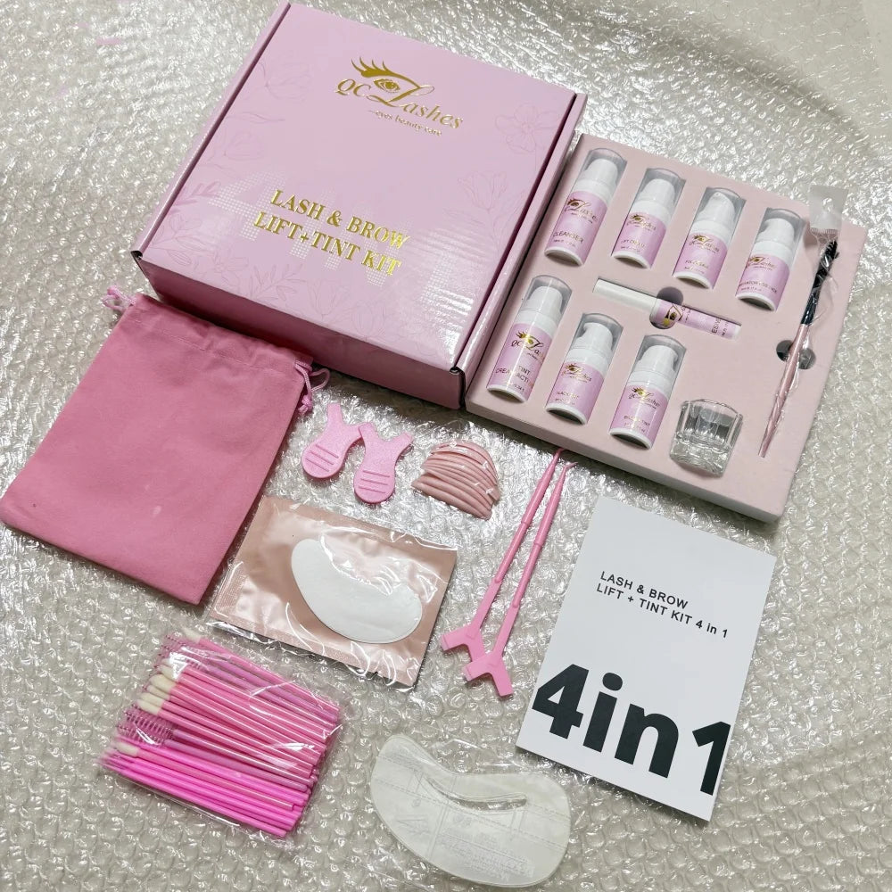 Professional Custom Packaging Long Lasting Lash Lift Eyebrow Lamination Kit Private Label Henna Dye Eyelash Tint Liquid Form
