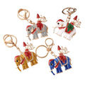2025 New Elephant Thai Hot Alloy Inlaid Diamond -color Keychain Enamel Oil Bag Bag Wild Animal Pendant
