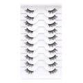 10 Pairs/Tray Customizable Natural Faux Mink Half Eyelashes Black Cat Eye Steam Fox Winged False Eyelashes Handmade