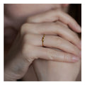 Wavy Band Ring 925 Sterling Silver 18K Gold Plated ZIRCON Channel Setting Cocktail Ring Minimalist Fashion Gift