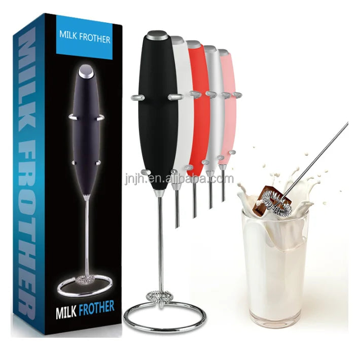 Electric Automatic Milk Foam Hand Milk Frother With Stand Drink Mixer Handheld