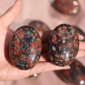 Nature Wholesale Crystal Bulk Carved Exquisite and Beautiful Palm Stone Red FlashAgate Heart for Home Collect