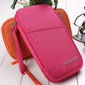 Customized Polyester  Pockets Card Holder Portable Multi-Function Long Student Stationery Pen Bag Ticket Travel Organizer