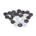 Custom Size Black and White 4-Holes Sewing Buttons Polished Sewing Buttons for Clothing Washable Sizes 15mm 18mm 20mm
