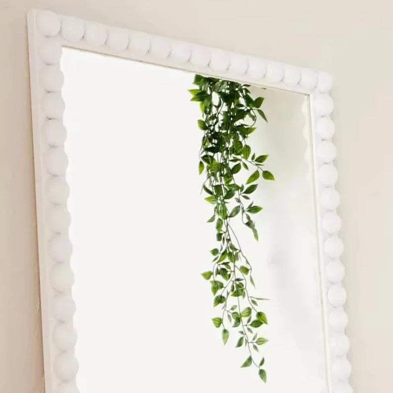 Modern Customized Over-Sized Bobbin Decorative Wall Mirror Electricity-Free