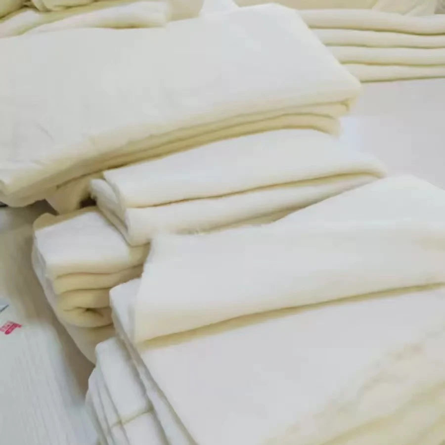 200gsm Organic Cotton Batting Fabric 100% Cotton Pre-cut 1.5M*2.0M Sheet Size Needle-Punched Eco-Friendly Breathable Quilt