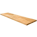 DIY Rubber Wood Butcher Block Counter Top with 1.2'' Thick Waterproof Table Top Used as  Stovetop Cover Office Desk Top