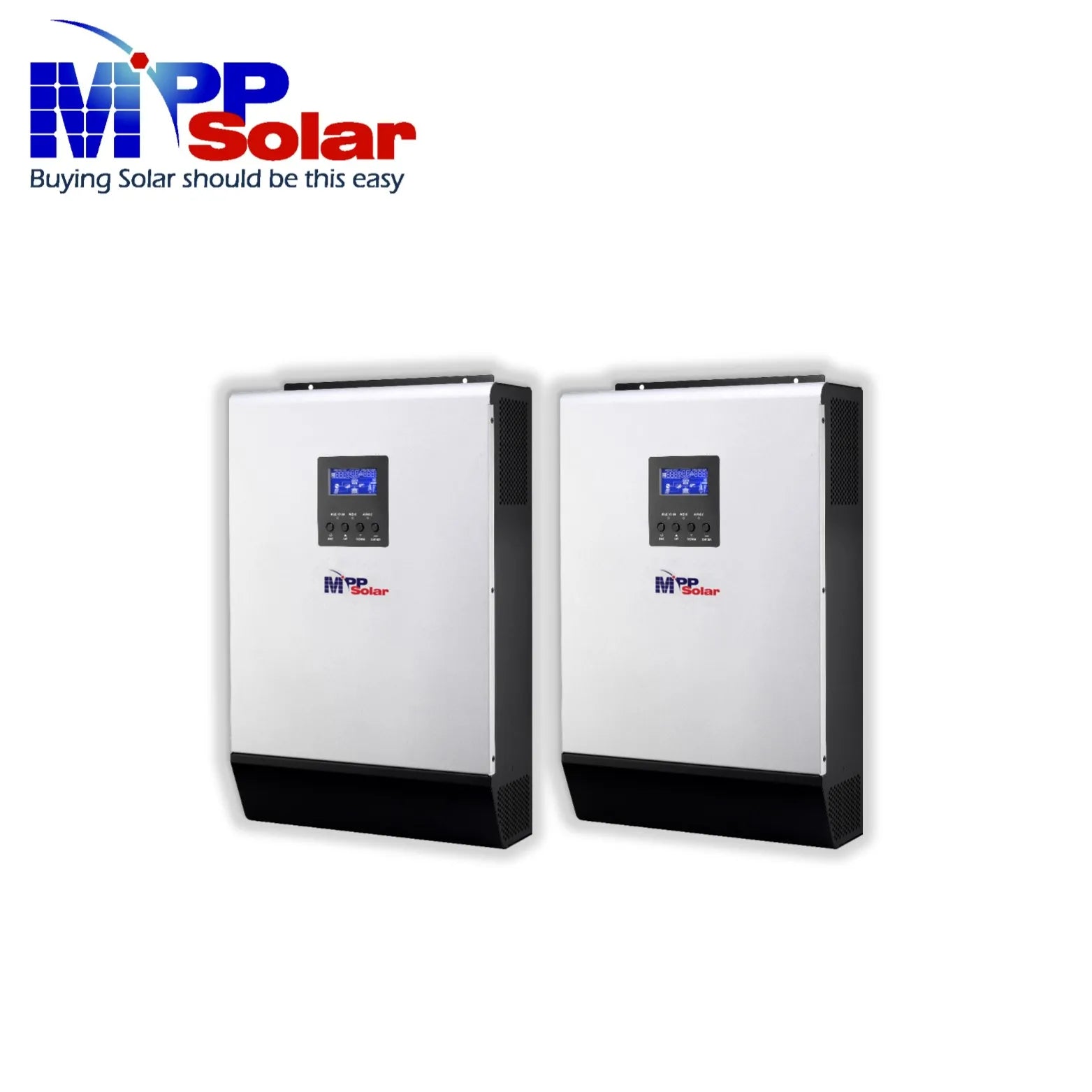 PIP3024LV-MSD*2 6000W MPP Solar Utility Charger 80A Dual MPPT 120v 240v 24v Pure Sine Wave RS232 Single Phase AC to AC Inverter