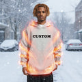 Wholesale Custom Logo Embroidered Solid Oversize Heavyweight Knitted Autumn Enzyme Wash Hoodie with Pocket