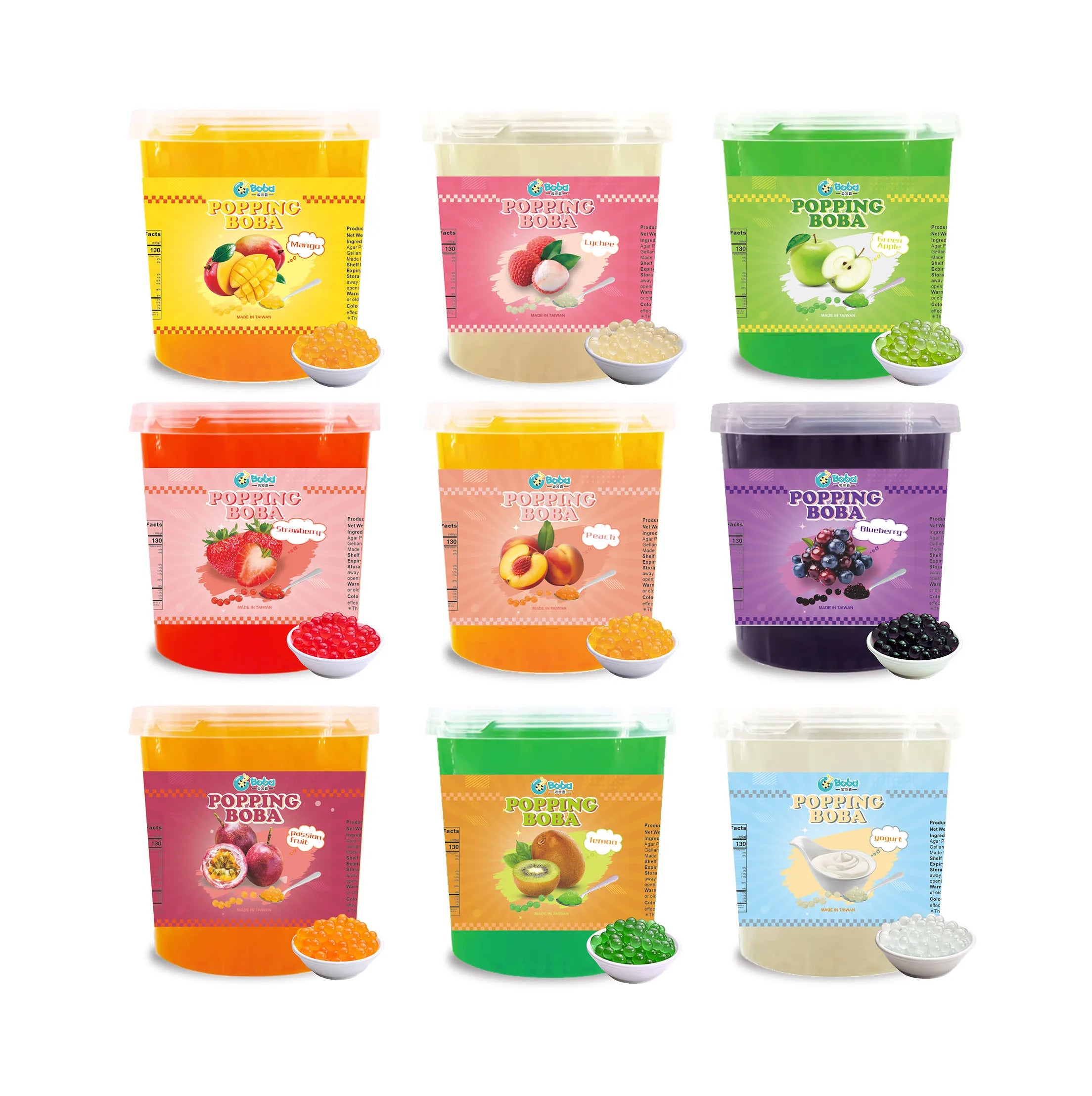 Hot Selling Popping Boba Bubble Tea Pearls Strawberry for Alcoholic Beverage Preparation