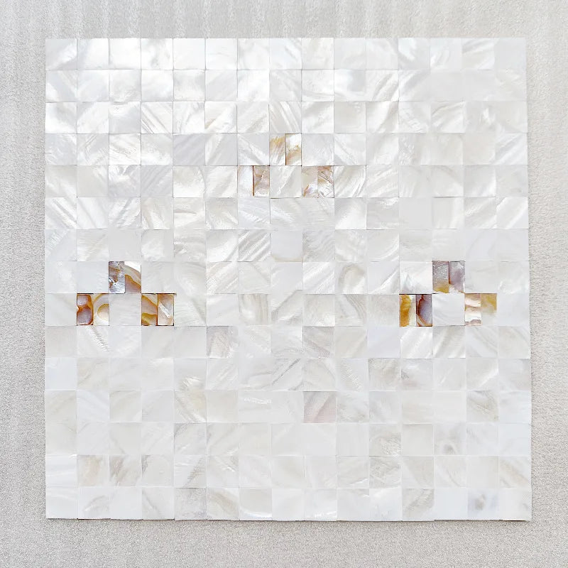 Wholesale Interior Decor SeaShell Mosaic With Lustre Mother of Pearl Shell Mosaic Tile Natural Crafts for Kitchen Balcony