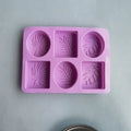 Square Leaf  Silicone Mold 6 Cavity Cake Silicone Baking Mold DIY Jelly Candy Mould
