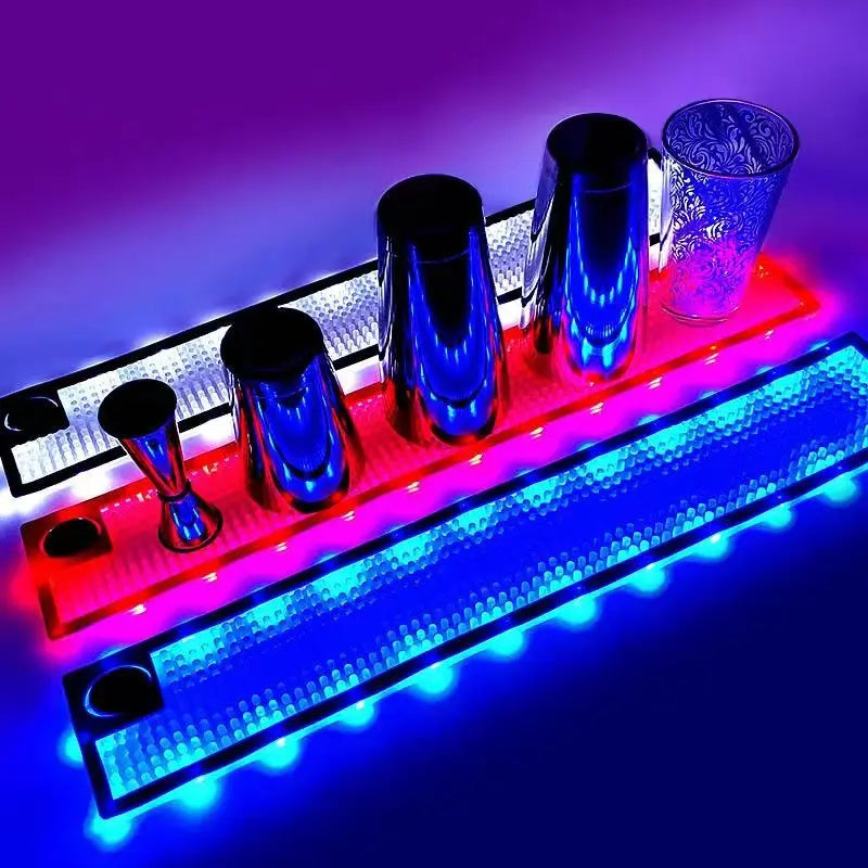 Factory Direct Sale OEM PVC LED Bar Mat Beer Bar Spill Mat with Custom Logos Bar Tools
