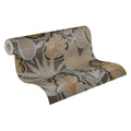 Made in Germany - Wallpaper rolls Leaves Brown Orange White Taupe - Non Woven Vinyl - Modern Wallpaper Plants - 1005 x 053 m
