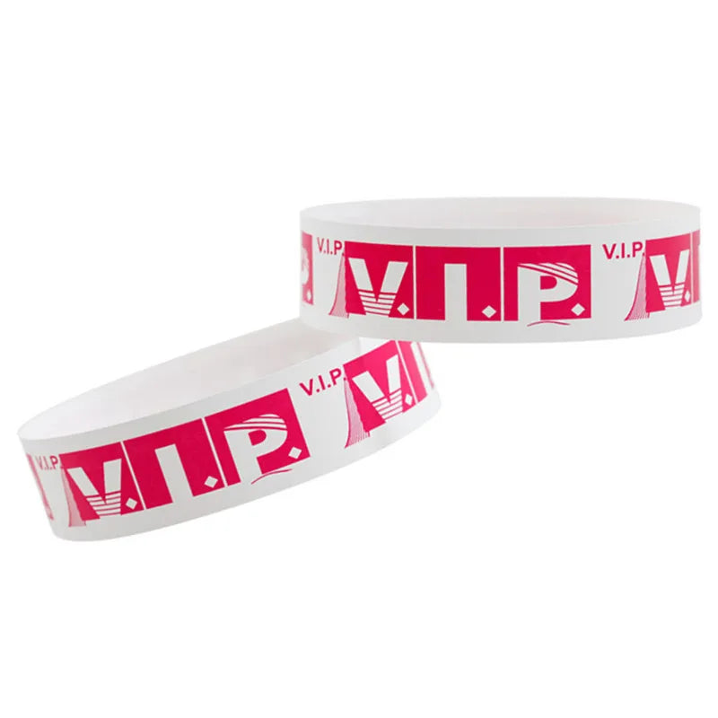 HXY Cheap Wholesale Customized Tyvek Paper Waterproof Red Sticky Wristbands Custom Logo Antique Imitation Digital Promotions