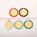 QIKU Catholic St Benedict Medal Pendant Gold Plated Benedictine Charm for DIY Jewelry Making Religious Gifts Wholesale