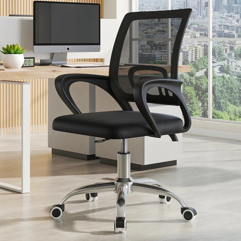 Comfortable Office Chair with Universal Wheel Arch Backrest and Waist protection for Long-term Sitting