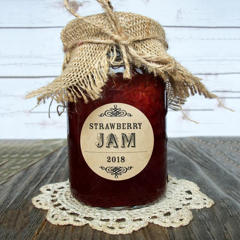 Custom Fruit Jam Labels Printed Strawberry Jam Label Sticker Personalized Label Sticker for Sale