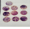 Custom Made Amethyst Gemstone Coasters with Gold Edges European Style Portable for Weddings and Promotional Use