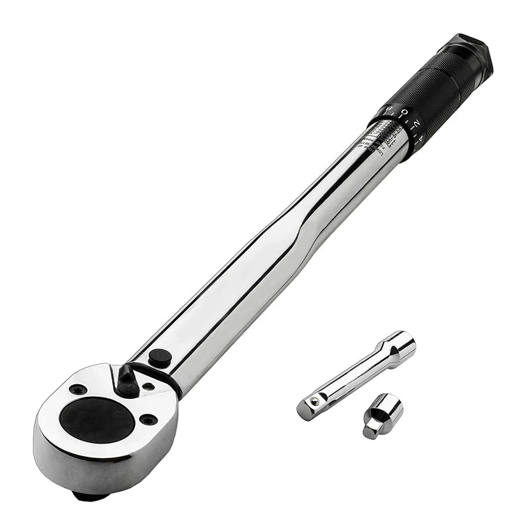 YUHANG 1/2-Inch Drive Carbon Steel Customizable Click Torque Wrench 10~150 Ft./lb. 13.6~203.5 N/m for DIY and OEM