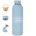 Factory Double Vacuum 304 Stainless Steel Rubber Paint 500ml Water Bottle With Silicone Handle